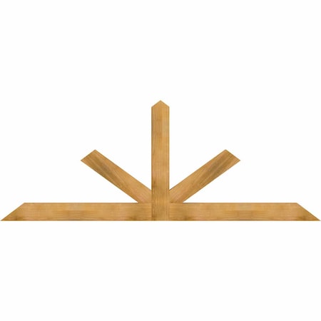 Ekena Millwork Saratoga Rough Sawn Timber Gable Bracket, Western Red Cedar, 108"W x 40"H x 4"D x 6"F, 9/12 Pitch GBW108X40X0406SAR00RWR